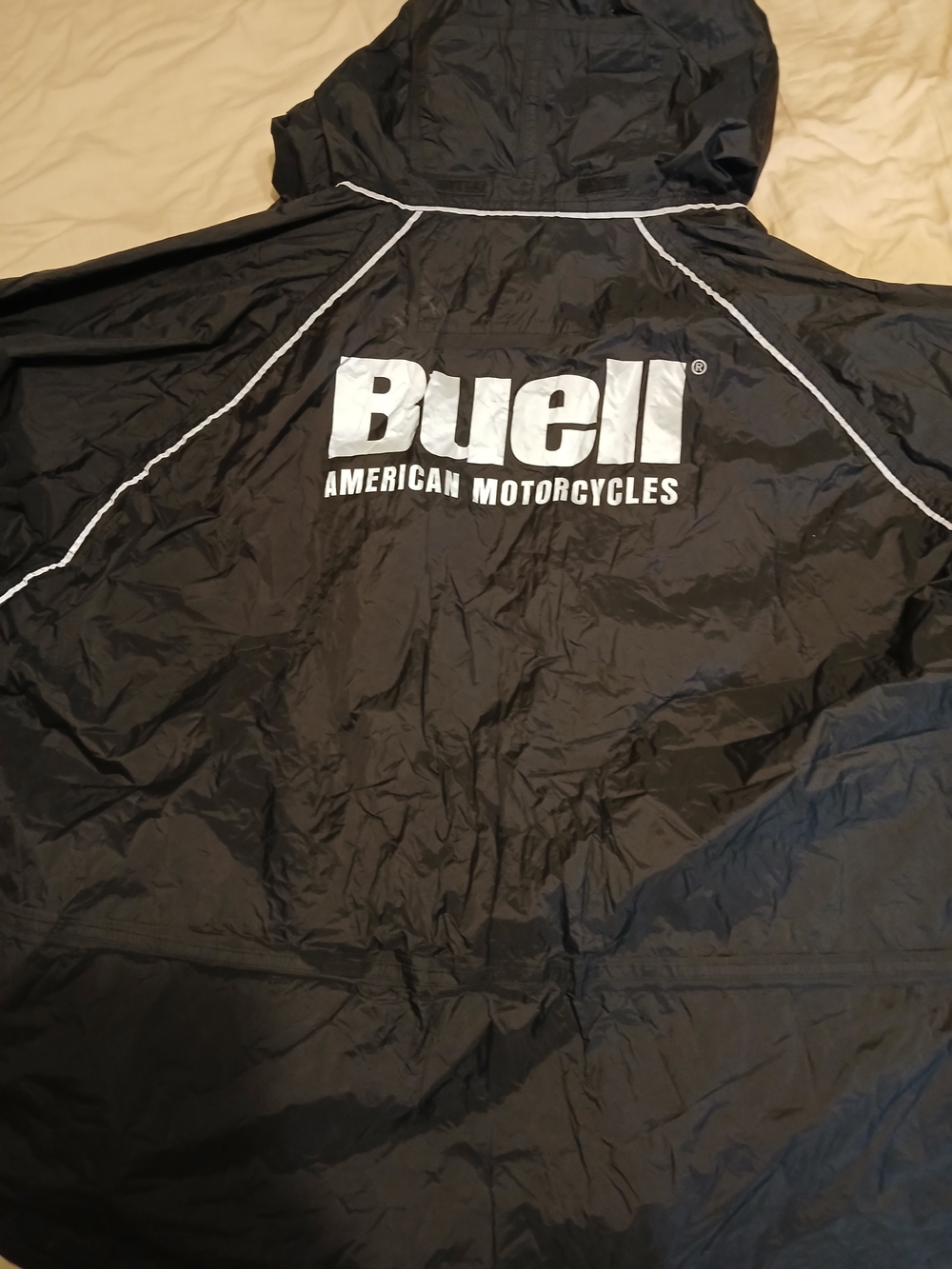 Men's Black Hooded Rain/Windbreaker Jacket Vintage
